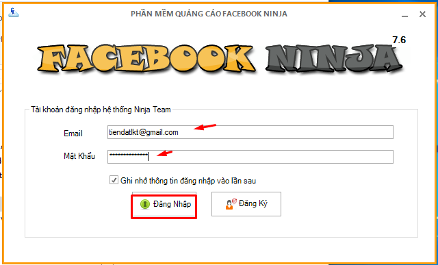 7 Hướng dẫn đăng ký sử dụng phần mềm facebook ninja