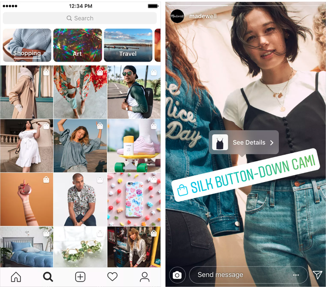 instagram Instagram bổ sung tab mua sắm lên trang Explore, cho phép mua sắm ngay trên Instagram Stories