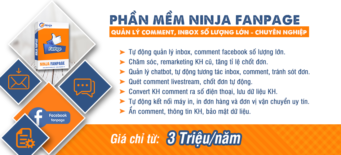 20200326 ninja fanpage.ok  Lợi ích của phần mềm gửi tin nhắn Facebook đối với chuỗi bán lẻ
