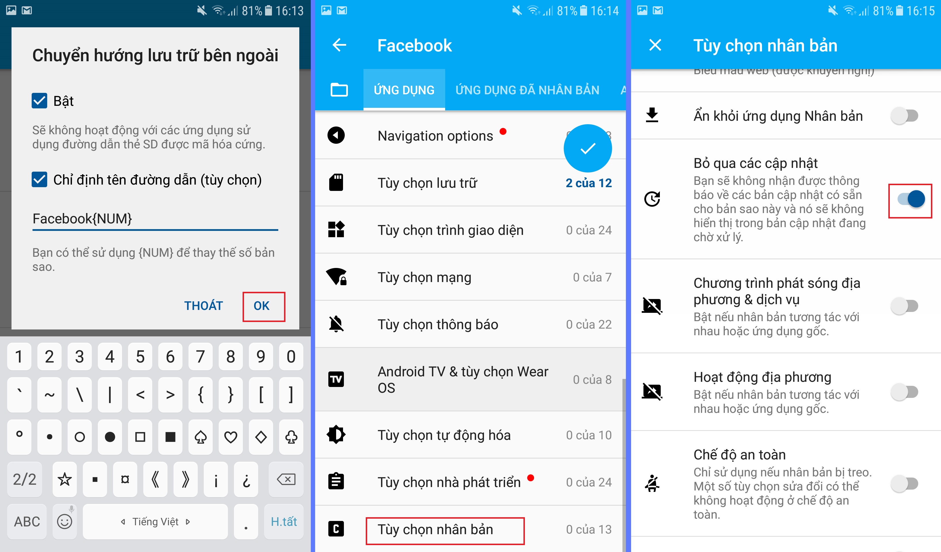  Hướng dẫn cài đặt và nhân bản app Facebook nuôi nick điện thoại Ninja System
