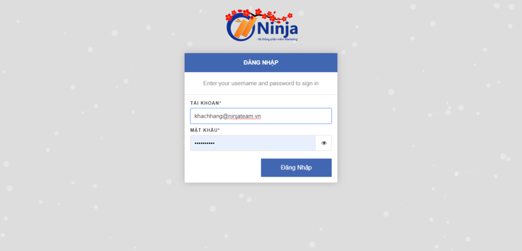 dang nhap 1024x493 Phần mềm Ninja Fanpage   Quy trình vận hành khép kín bạn nên biết