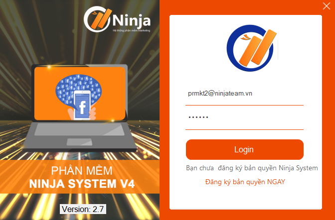 ninja systemv4.2.7 Phần mềm nuôi nick facebook số lượng lớn Ninja System V4 cập nhật version 2.7