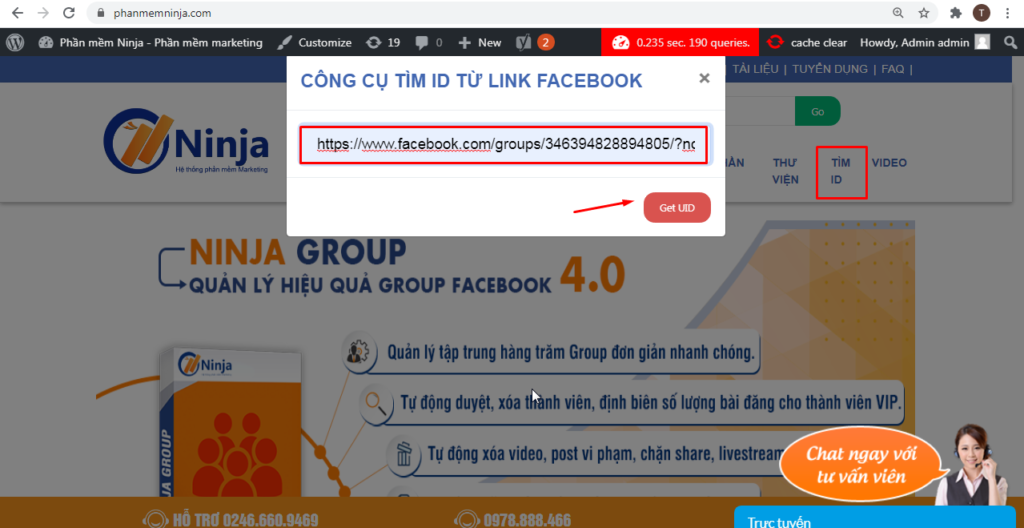 tim uid 1024x528 Hướng dẫn quét UID Facebook của một Profile, Group nhanh chóng, chính xác