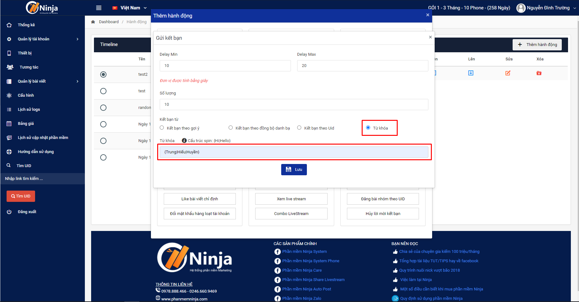 phan mem nuoi nick ninja phone 2 1 Cập nhật phiên bản 2.0 của phần mềm nuôi nick Ninja Phone