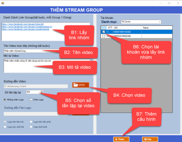 phat lai livestream tren nhom e1625036918340 Cách phát trực tiếp video có sẵn tự động từ phần mềm Ninja Stream