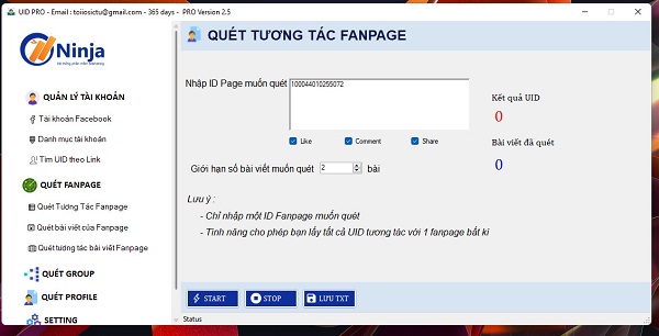 quet tuong tac facebook Công cụ lấy id facebook profile, group, fanpage nhanh chóng