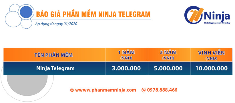bao gia ninja telegram Phần mềm telegram   Quét thành viên, add mem, nhắn tin tự động
