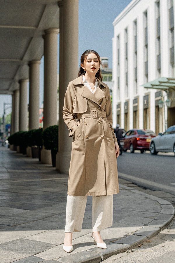 trench coat mac tet 2022 Xu hướng thời trang Tết 2022 xinh đẹp rạng ngời