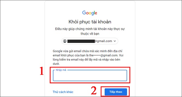 cach lay lai mat khau google bang email 2 Cách lấy lại mật khẩu gmail bằng số điện thoại, không cần số điện thoại