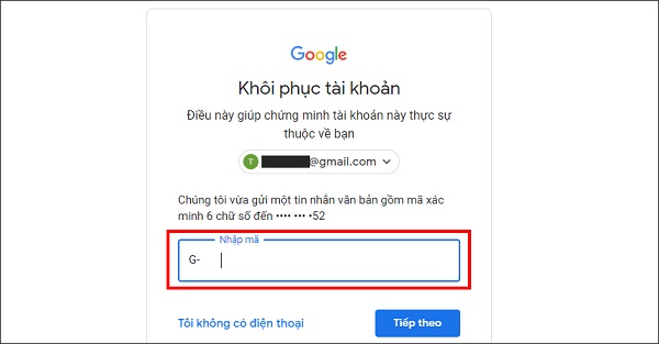 cach lay lai mat khau google bang so dien thoai 5 Cách lấy lại mật khẩu gmail bằng số điện thoại, không cần số điện thoại