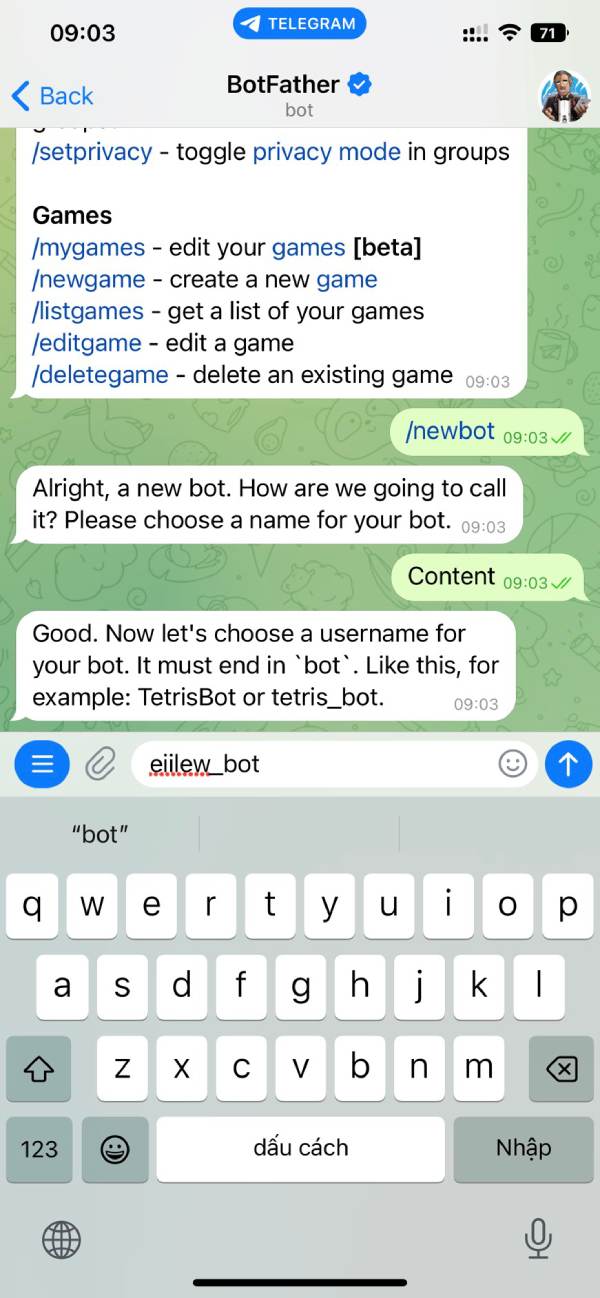 cach tao bot telegram moi buoc 6 Hướng dẫn cách tạo bot telegram chào mừng cực đơn giản