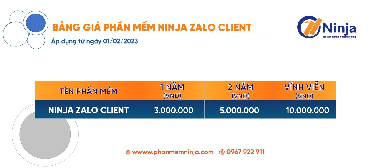 bao gia phan mem ninja zalo client Ninja Zalo Client Phần mềm quản lý bán hàng Zalo chuyên nghiệp