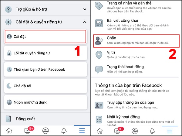 mo chan facebook 2 Hướng dẫn cách mở chặn facebook của người khác cực đơn giản