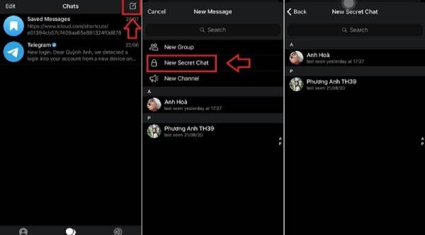 bước 1 Hướng dẫn cách tạo cuộc trò chuyện bí mật trên Telegram