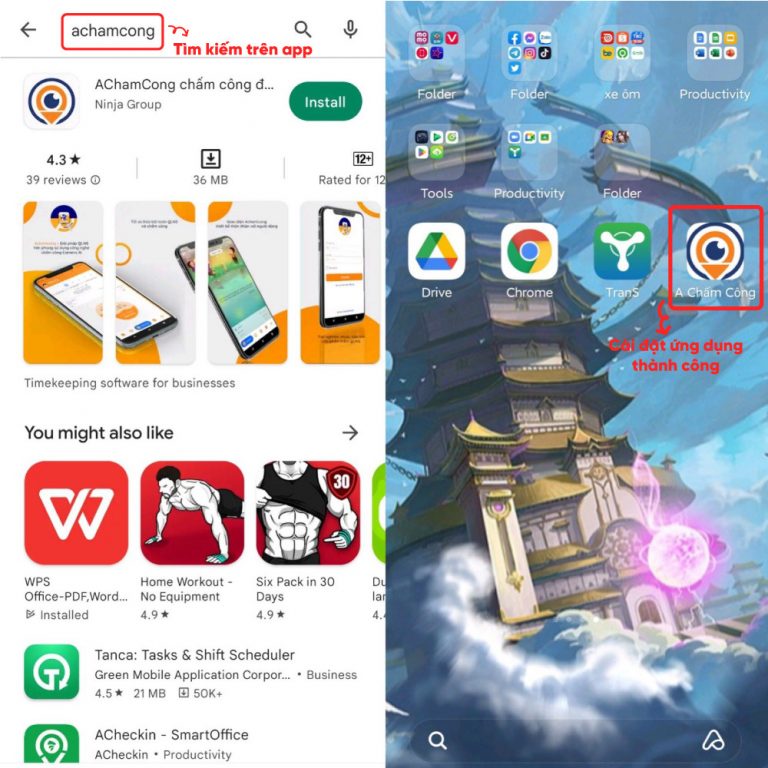 tai phan mem cham cong tren android 768x768 1 Hướng dẫn tải ứng dụng Achamcong chi tiết cho nhân viên
