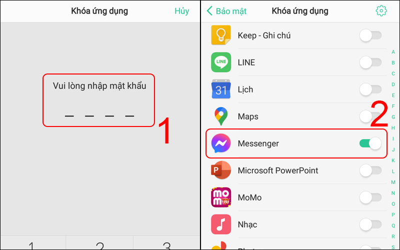 lam the nao de cai dat mat khau cho messenger tren dien thoai oppo 1 Làm thế nào để cài đặt mật khẩu cho messenger nhanh nhất?